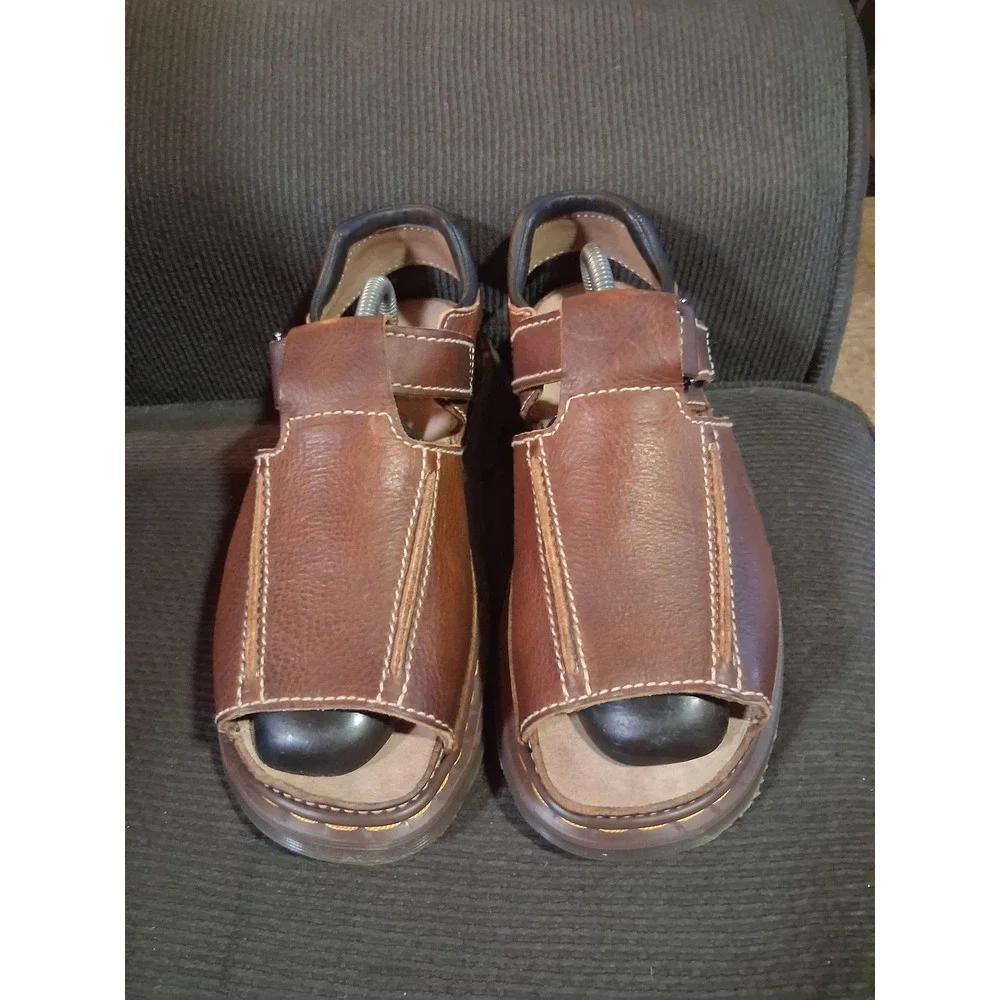 Dr. Martens Mens Brown Leather Fisherman Sandals AirWair 9064 US 11 UK 10
